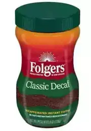 Folgers Classic Decaf Instant Coffee, 8-Ounce Jar NEW