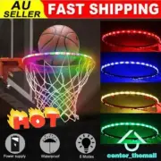 Basketball Hoop Sensor-Activated LED Solar Strip Ring Lamp Light Flash Modes AU