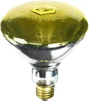04409 Yellow 0440900, 100 Watt, 120 Volt Flood BR38 Incandescent Bug Light Bulb,
