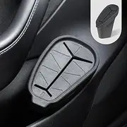 Tesla Trash Can, Tesla Model 3 Garbage Can Car Trash Bin with Cover Side Door Storage Box Organizer (Left Front Side Door) Tesla 3 Accessories, Black
