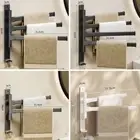 Wall Mount Rotating Towel Rack with hooks Towel Hanger Durable Bathroom Shelf