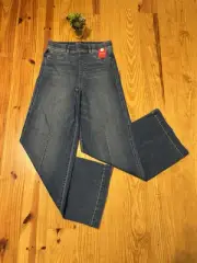 NWT SPANX Seamed Front Wide Leg Jean in Vintage Indigo Women’s SIZE LRG TALL