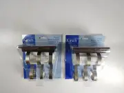 Pair of Kirsch Fashion Satin Nickel/Espresso Decorative Sconces NEW 7211.161
