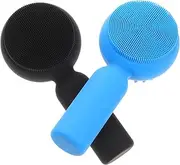 Healeved 2pcs Silicone Face Washing Brush Double Sided Cleansing Scrubber for Deep Cleaning Manual Exfoliating Tool for Smooth Skin Durable and Portable Face Care Accessories