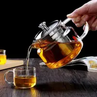 在飛比找ETMall東森購物網優惠-玻璃茶壺耐高溫耐熱家用小號茶具過濾加厚防爆玻璃燒水泡茶壺水壺
