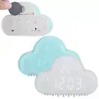 Cloud Shaped Magnetic Clock Alarm Digital Temperature Snooze Calendar Voice NEW