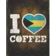 I Heart Coffee: Bahamas Flag I Love Bahamian Coffee Tasting, Dring & Taste Lightly Lined Pages Daily Journal Diary Notepad