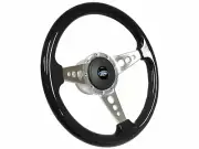 1959-66 Full Size Ford / 61-66 Econoline S9 Espresso Wood Steering Wheel Kit