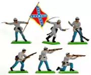 Britains Deetail C.S.A. Inf. - 6 in 4 poses - # 7440 ex-mint our choice of poses