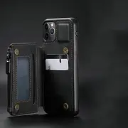 Leather Phone Case for Samsung Galaxy A52 A51 A71 Note 20 10 S21 S20 FE S10 S22 Ultra Flip Card Zipper Wallet Back Cover,Black,for Note 20