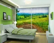 3D Sky field 35 Blockout Photo Curtain Printing Curtains Drapes Fabric Window AU
