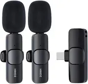 Hridz K9 Wireless Rechargeable Microphone For IOS Devices Podcast Recording Interview 2in1 IOS