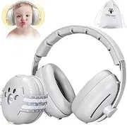 Yesmoyhe Ear Protection Baby Headphones, 2 in 1 Baby Earmuffs, Noise Protection, Newborn Hearing Protection, with Non-Slip Adjustable Headbands, Suitable for Sleeping, Travel, in Noisy Environments