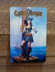 CAPTAIN MORGAN Art Metal SIGN 8X12 Made in USA
