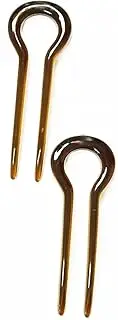 Good Hair Days- Loop hairpin for Hair Craft Hair Beading Bridal Hair Pins Bridal Hair Accessories Special Occasion Hair Accessories Daily Hair Accessories Made in USA (2 Hairpins, Shell, 3 1/4" Long)