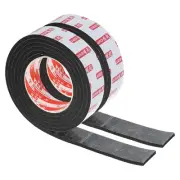 1-3/8"W x 1/5"T x 6.6Ft EVA Double Sided Foam Tape, 2Rolls, Black