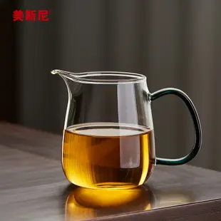 茶道 美斯尼 高硼矽玻璃 公道杯 加厚 茶具 分茶器 家用 大號 茶海 單個 茶漏 套裝 高硼矽玻璃茶具 家用分茶器