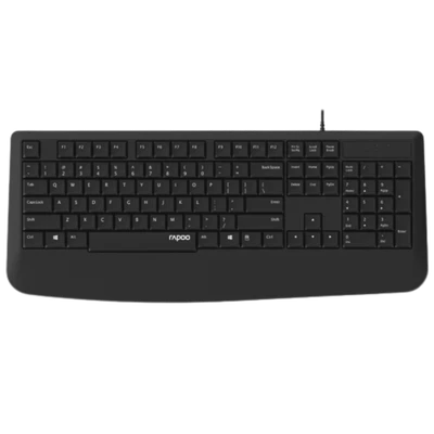 RAPOO NK1900 Wired Keyboard, Entry Level, Laser Carved Keycap, Spill-Resistant,
