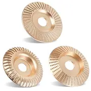 3PCS Wood Carving Disc Set for 4 or 4 1/2 Angle Grinder with 5/8 Arbor, Grinding Wheel Shaping Disc for Wood Cutting, Grinder Cutting Wheel Attachments