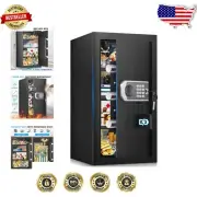 Secure Fireproof Home Safe with LED Light & Silent Alarm Mode - 4.3 Cuft
