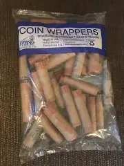 New Coin Wrappers 36 Count Bag Paper Money Tubes Assorted N F String And Son