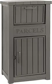 LHBGO Package Delivery Box for Outside, Outdoor Storage with Lockable Secure,Anti-Theft Parcel Drop Boxes Outdoor Package Delivery and Waterproof for Porch, House, Curbside