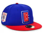 New Era Los Angeles Clippers Fitted Size 7 1/2 Pennant Hat Cap Blue - Free Ship