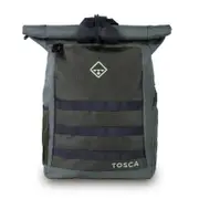 Tosca Roll Top Backpack Rucksack Outdoor Travel Bag - Khaki