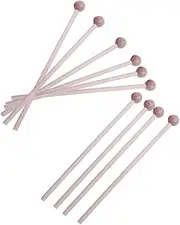 Abaodam 10Pcs Wood Mallets Percussion Sticks Polished Finish for Safe Use for Xylophones Marimbas and Auxiliary Percussion Instruments Musical Development