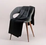 McDonald Possum Merino Ombre Throw-Black/Charcoal/Pewter