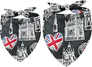 2 Pack Owner and Dog Bandana Set, Pet's Mom/Dad Bandana or Scarf Set, Family Matching Bandanas, Vintage Pattern Art in London, UK