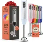 Powerful Immersion Blender, Electric Hand Blender 500 500 Watt White
