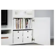 IKEA Kuggis Storage Box With Lid White Containers Baskets Stackable 26x35x15 cm