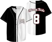 [OutofGas] Kpop Stray Kids Domin ATE World Tour 8 Baseball Jersey Bangchan LeeKnow Hyunjin Felix Unisex Fashion Short Sleeve