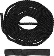 Battle Ropes, 49.2ft Length 3.2kg Weight Exercise Rope Long Lasting Black Lightweight Basic Battle Exercise Training Battle Ropes for Home Gym