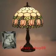 Stained Glass Lamp Table Lamp Tiffany Retro Handmade Tabletop Scandinavian New