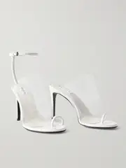 [Alaïa] Alaïa - Asymmetric Patent-leather And Pvc Sandals - White - IT42 IT 42 White
