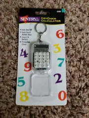 Vintage Sentry Keychain Calculator Clear CA309 Transparent See Thru New