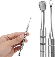 Wjelet 2 in 1 Manicure Cuticle Pusher Tool, Ring Design, Suitable for Nail Care, Ideal Replacement for Staleks Pro Expert, Features Horseshoe End and Ring End for Effective Cuticle Removal.