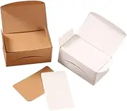 GRIRIW Retro Memo Pads 200pcs Kraft Blank Cards for Greeting Writeable Message Cards for Scrapbook DIY Projects