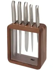 [Furi] Pro Vault Knife Block Set 6 Piece in Brown