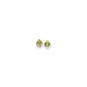14k White Gold 6mm Fire Topaz Earring