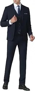 [Generic] Men's Formal Tuxedos Set for Groomsmen Tuxedo 3 Piece Business Wedding Party Solid Jacket Vest Pants for Men
