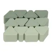 Pencil Erasers, 12 Pcs Rubber Triangle Gradient Mini Cute Erasers, Green