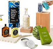 Luxury Pamper & Spirits Gift Hamper | Humorous Henry Gift Box by Good Day People | Premium Gin or Non-Alcoholic Spirit, Tasmanian Tonic, Gourmet Macadamias, Leif Body Care & Travel Candle – The Ultimate Celebration Hamper for Any Occasion (Poor Tom Gin)