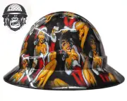 Custom Hydrographic Safety Hard Hat SANTA LADIES PRO CHOICE WIDE BRIM