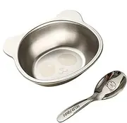 yupeuooe Stainless Steel Dinnerware Set Kids | Scalding-Resistant Small Bowls 450ml,Metal Plates for Kids, Feeding Serving Camping Plates with Cartoon Animal