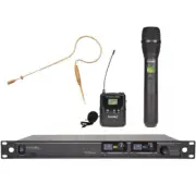 AVTronics 1000 Channel 2-Mic Wireless System with Omni-Directional Earworn Mic