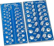2Pcs Nut and Bolt Thread Checker, 38 Holes Inch and Metric Identifier Gauge, 17 Metric and 21 Imperial Sizes, 10 Additional Specifications, Size and Thread Gauge