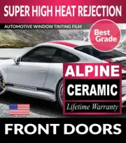 ALPINE PRECUT FRONT DOORS WINDOW TINT FILM FOR FORD TRANSIT HIGH ROOF 15-24 (for: Ford)